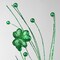 22" Emerald Glittered Shamrock Spray - St. Patrick's Day Decoration